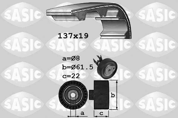 Sasic 1756045 - Комплект ременя ГРМ autozip.com.ua