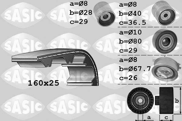 Sasic 1756059 - Комплект ременя ГРМ autozip.com.ua