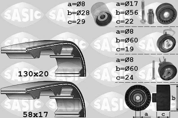 Sasic 1756051 - Комплект ременя ГРМ autozip.com.ua