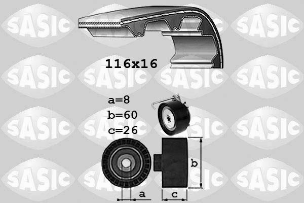 Sasic 1756089 - Комплект ременя ГРМ autozip.com.ua