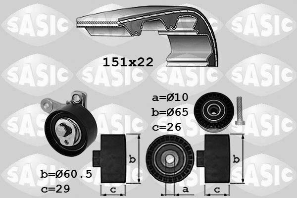 Sasic 1756082 - Комплект ременя ГРМ autozip.com.ua