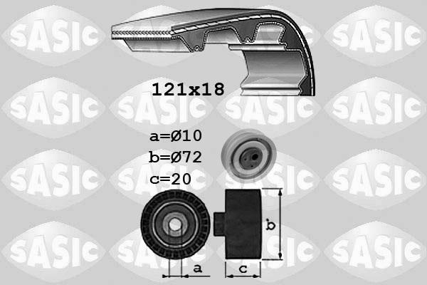 Sasic 1756039 - Комплект ременя ГРМ autozip.com.ua