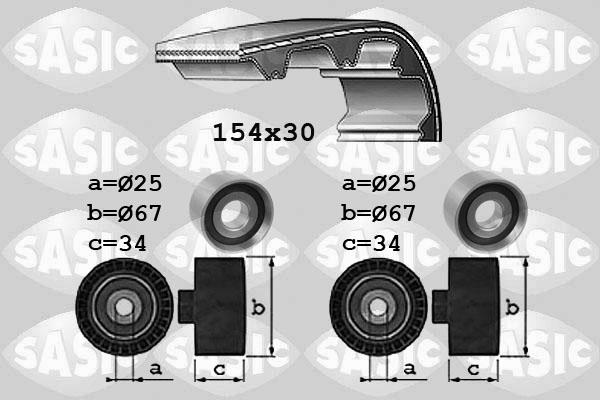 Sasic 1750037 - Комплект ременя ГРМ autozip.com.ua