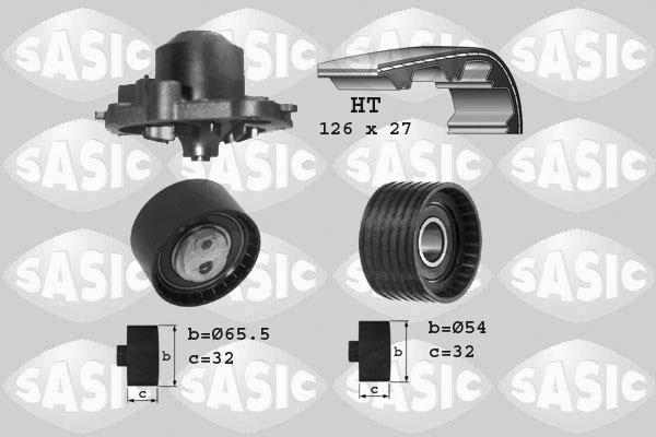 Sasic 3904008 - Водяний насос + комплект зубчатого ременя autozip.com.ua