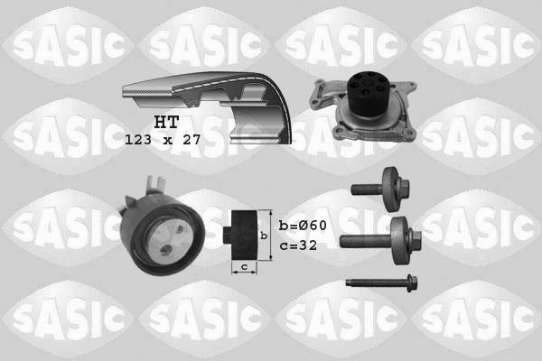 Sasic 3904037 - Водяний насос + комплект зубчатого ременя autozip.com.ua