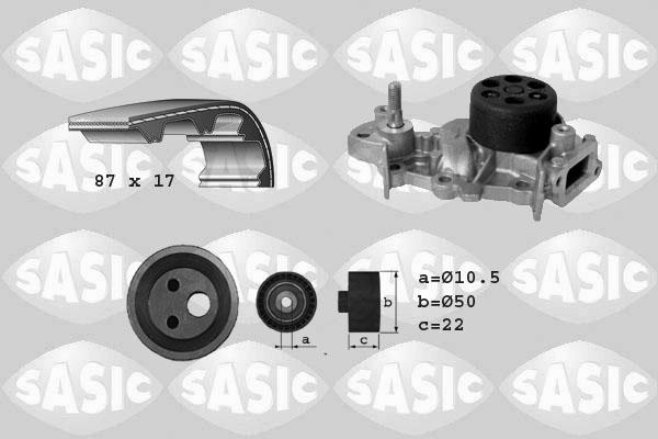 Sasic 3904028 - Водяний насос + комплект зубчатого ременя autozip.com.ua