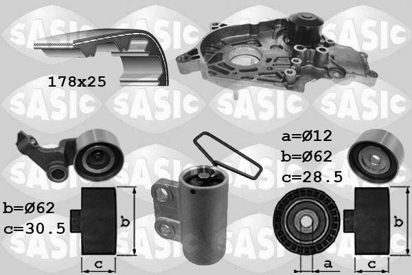 Sasic 3906094 - Водяний насос + комплект зубчатого ременя autozip.com.ua
