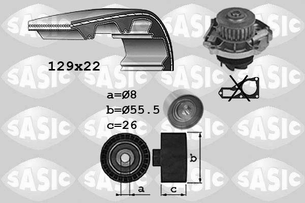 Sasic 3906042 - Водяний насос + комплект зубчатого ременя autozip.com.ua