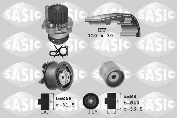 Sasic 3906009 - Водяний насос + комплект зубчатого ременя autozip.com.ua