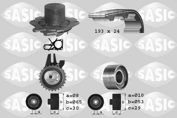 Sasic 3906005 - Водяний насос + комплект зубчатого ременя autozip.com.ua