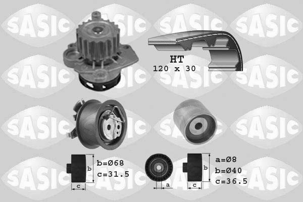 Sasic 3906003 - Водяний насос + комплект зубчатого ременя autozip.com.ua