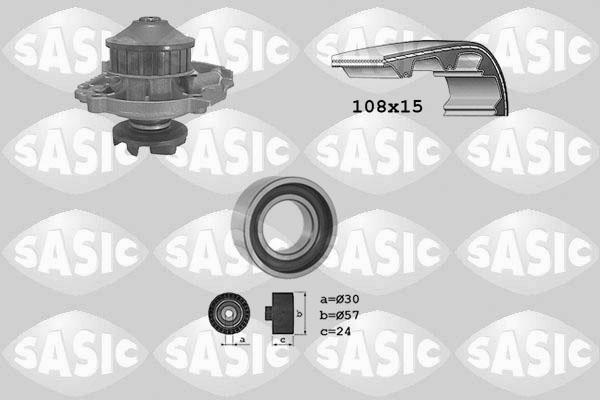 Sasic 3906014 - Водяний насос + комплект зубчатого ременя autozip.com.ua
