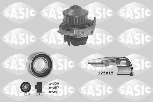 Sasic 3906018 - Водяний насос + комплект зубчатого ременя autozip.com.ua