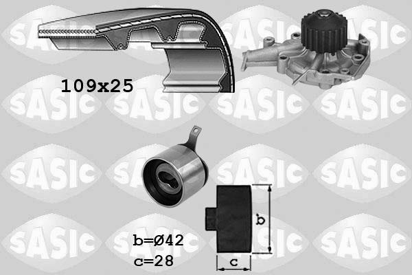 Sasic 3906105 - Водяний насос + комплект зубчатого ременя autozip.com.ua