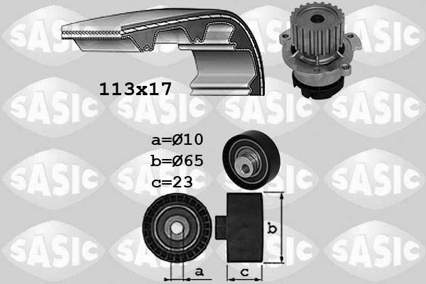 Sasic 3906112 - Водяний насос + комплект зубчатого ременя autozip.com.ua