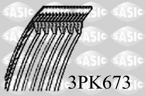 Sasic 3PK673 - Поліклиновий ремінь autozip.com.ua