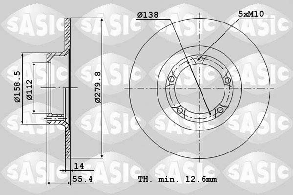 Sasic 2464694J - Гальмівний диск autozip.com.ua