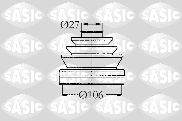 Sasic 2003407 - Пильник, приводний вал autozip.com.ua
