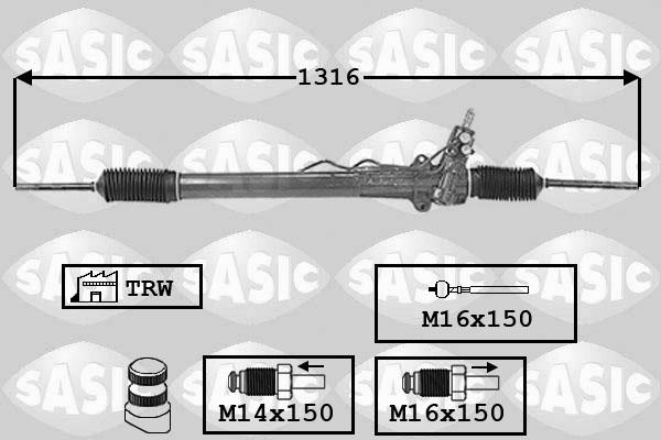 Sasic 7006090 - Рульовий механізм, рейка autozip.com.ua