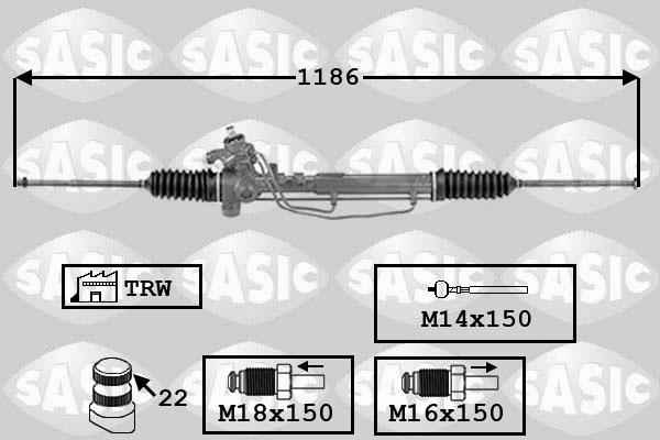 Sasic 7006142 - Рульовий механізм, рейка autozip.com.ua