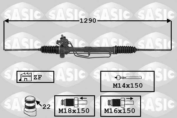 Sasic 7006154 - Рульовий механізм, рейка autozip.com.ua