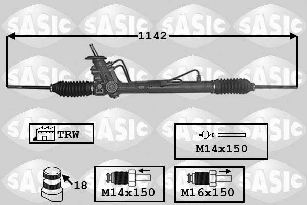 Sasic 7006153 - Рульовий механізм, рейка autozip.com.ua