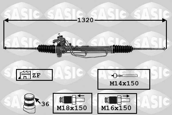 Sasic 7006152 - Рульовий механізм, рейка autozip.com.ua