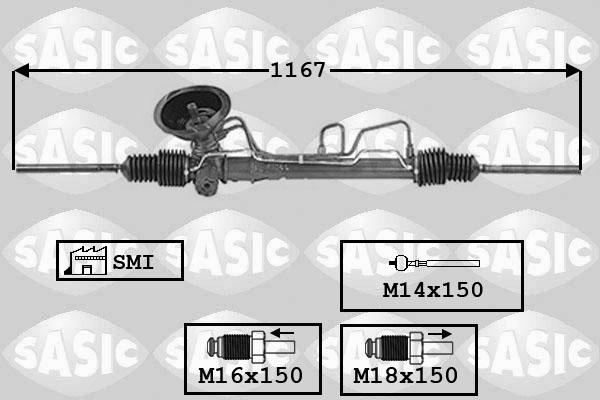 Sasic 7006105 - Рульовий механізм, рейка autozip.com.ua