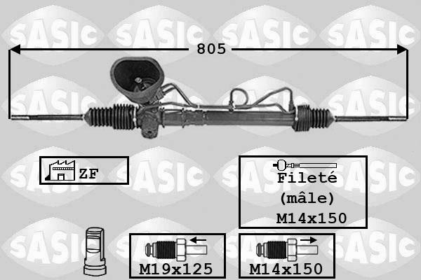 Sasic 7006117 - Рульовий механізм, рейка autozip.com.ua