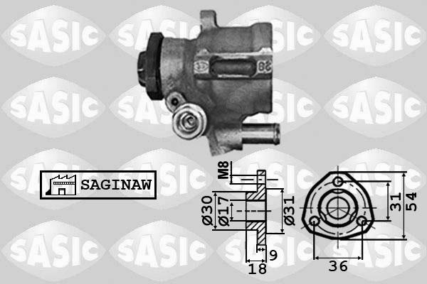 Sasic 7076021 - Гідравлічний насос, рульове управління, ГУР autozip.com.ua