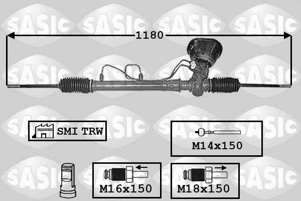 Sasic 7174009 - Рульовий механізм, рейка autozip.com.ua