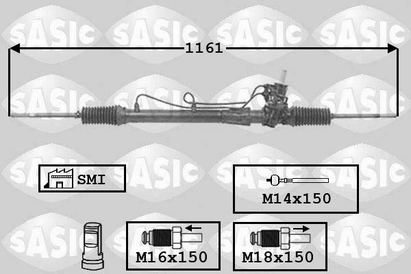 Sasic 7174006 - Рульовий механізм, рейка autozip.com.ua