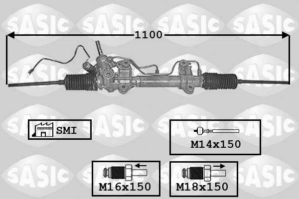 Sasic 7174002 - Рульовий механізм, рейка autozip.com.ua