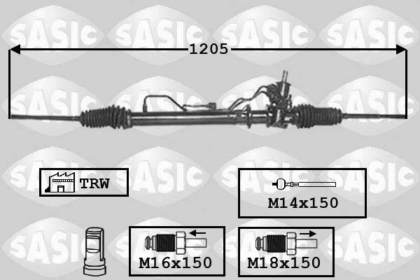 Sasic 7174015 - Рульовий механізм, рейка autozip.com.ua