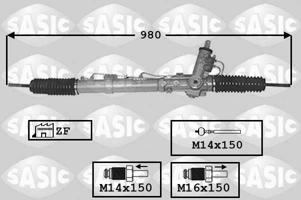 Sasic 7176040 - Рульовий механізм, рейка autozip.com.ua