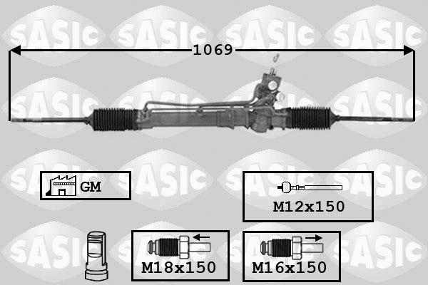 Sasic 7176007 - Рульовий механізм, рейка autozip.com.ua