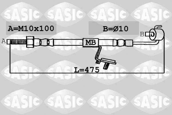 Sasic SBH6320 - Гальмівний шланг autozip.com.ua