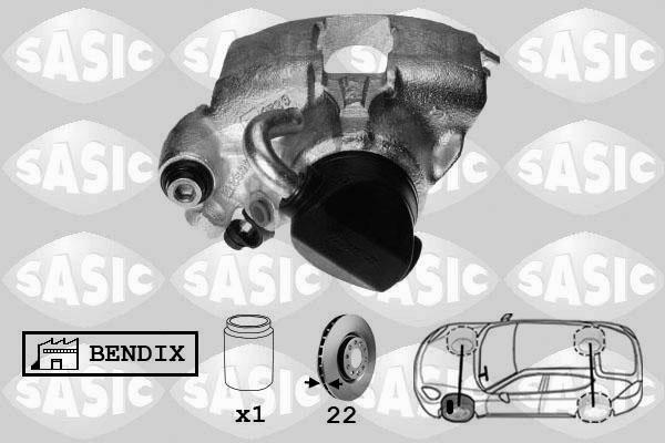 Sasic SCA0098 - Гальмівний супорт autozip.com.ua