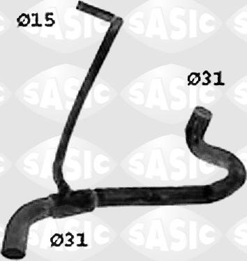 Sasic SWH4210 - Шланг радіатора autozip.com.ua