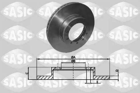 Sasic T611003 - Гальмівний диск autozip.com.ua