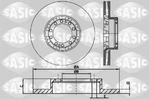 Sasic T611002 - Гальмівний диск autozip.com.ua