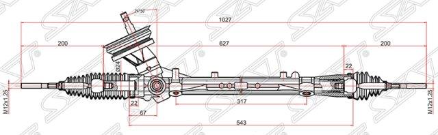 SAT ST48001EM02A - Рульовий механізм, рейка autozip.com.ua