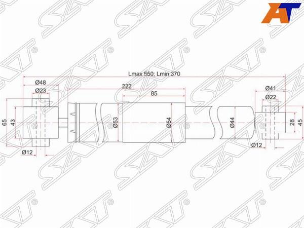 SAT STE6B10JG01A - Амортизатор autozip.com.ua