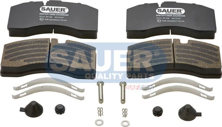 SAUER S0572915800 - Гальмівні колодки, дискові гальма autozip.com.ua