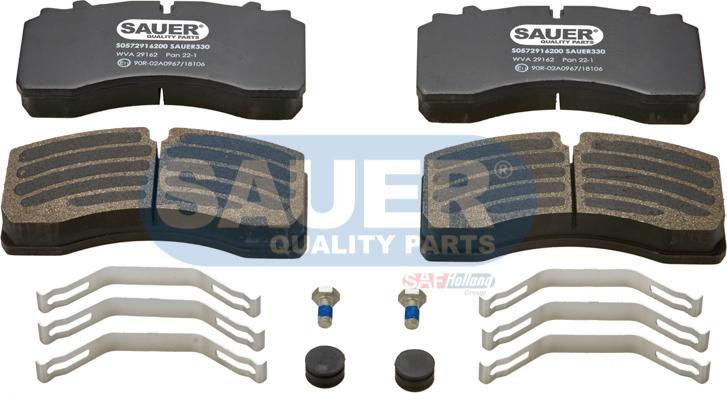 SAUER S0572916200 - Гальмівні колодки, дискові гальма autozip.com.ua