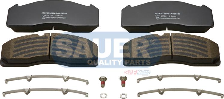 SAUER S0572912500 - Гальмівні колодки, дискові гальма autozip.com.ua