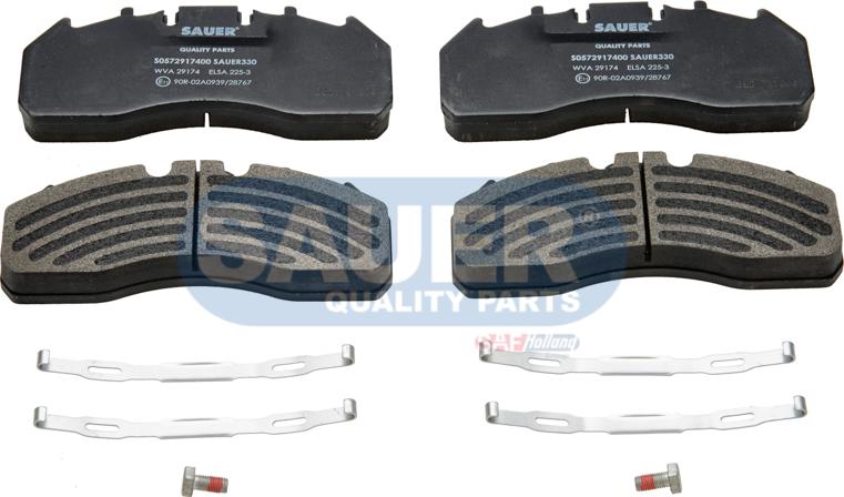 SAUER S0572917400 - Гальмівні колодки, дискові гальма autozip.com.ua