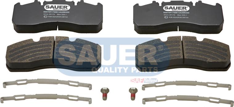 SAUER S0572917300 - Гальмівні колодки, дискові гальма autozip.com.ua