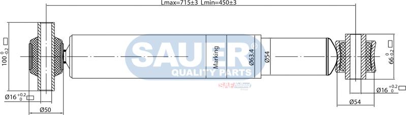 SAUER S3760096000 - Амортизатор autozip.com.ua