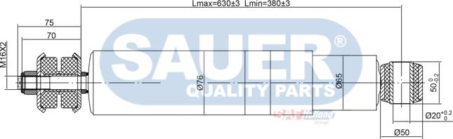 SAUER S3760002000 - Амортизатор autozip.com.ua